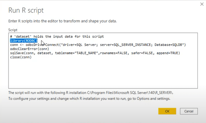 Opret LuckyTemplates-rapport til SQL Server ved hjælp af R-script