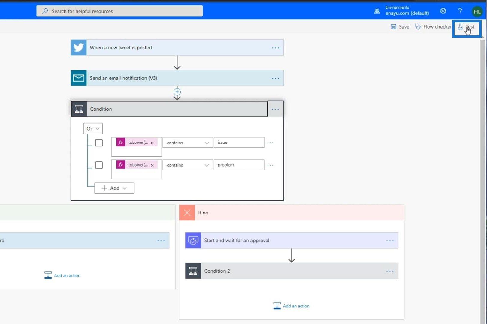 Opsætning og test af godkendelsesworkflow i Power Automate