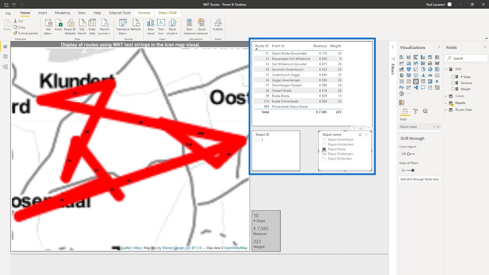 Vizuálna mapa ikon LuckyTemplates: WKT Strings