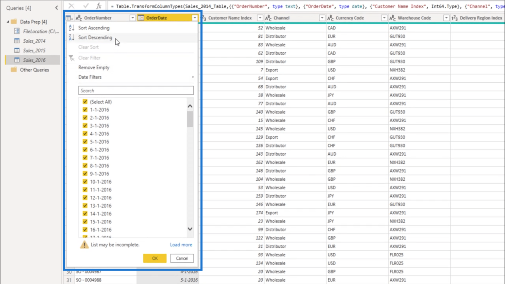 Opret et permanent opdateret øvelsesdatasæt i LuckyTemplates