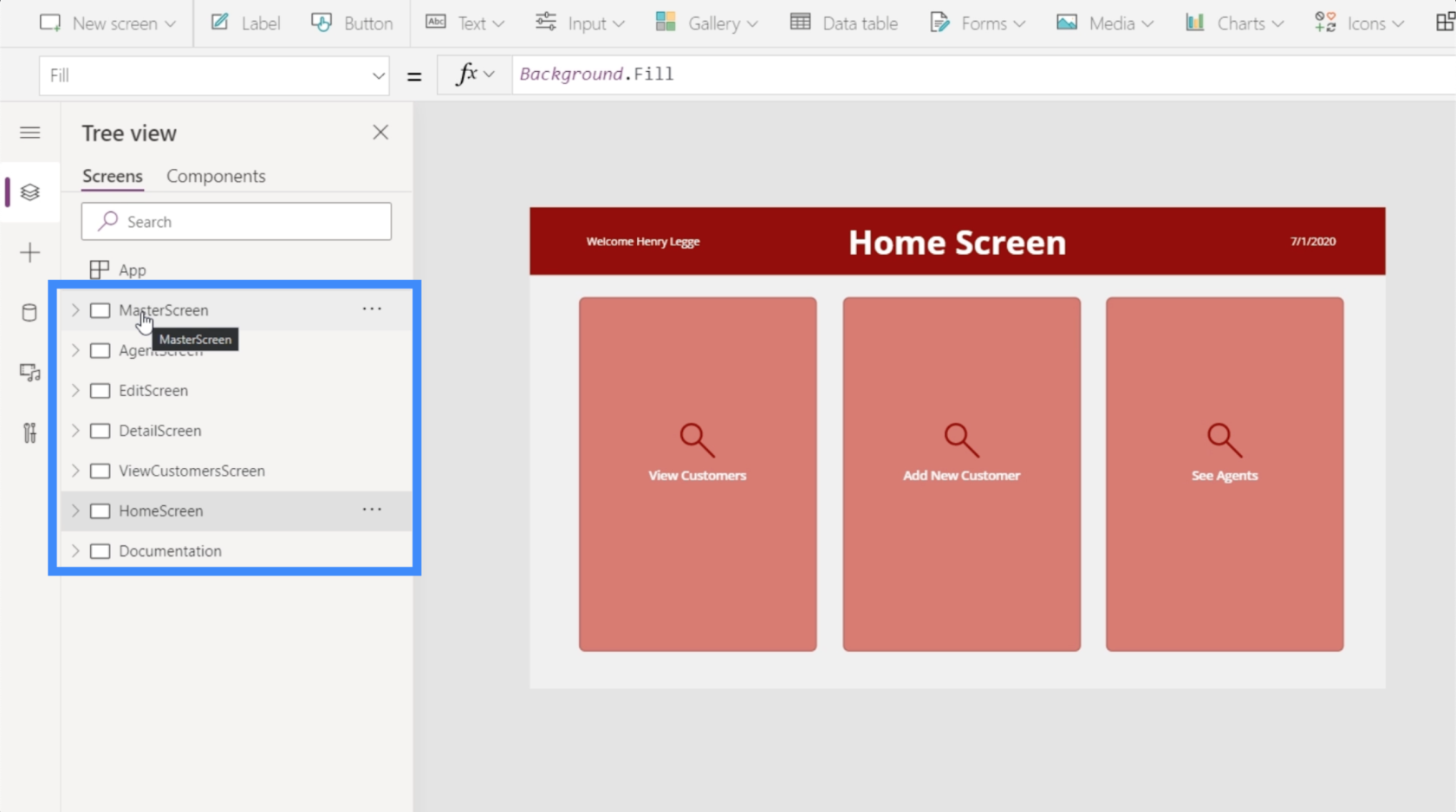 PowerApps-alkalmazások közzététele és a képernyő sorrendjének módosítása