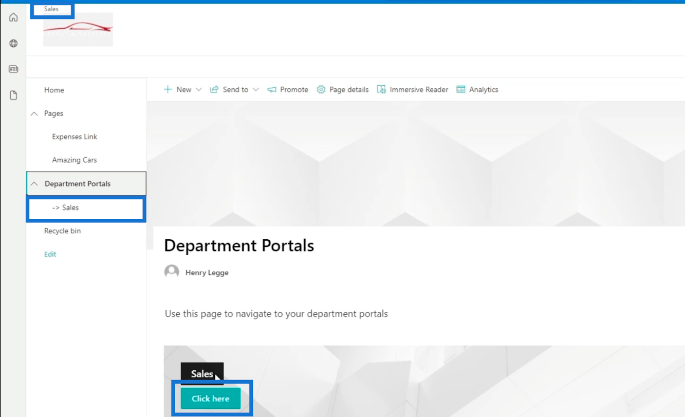 Prvky navigace na webu SharePoint: Přehled