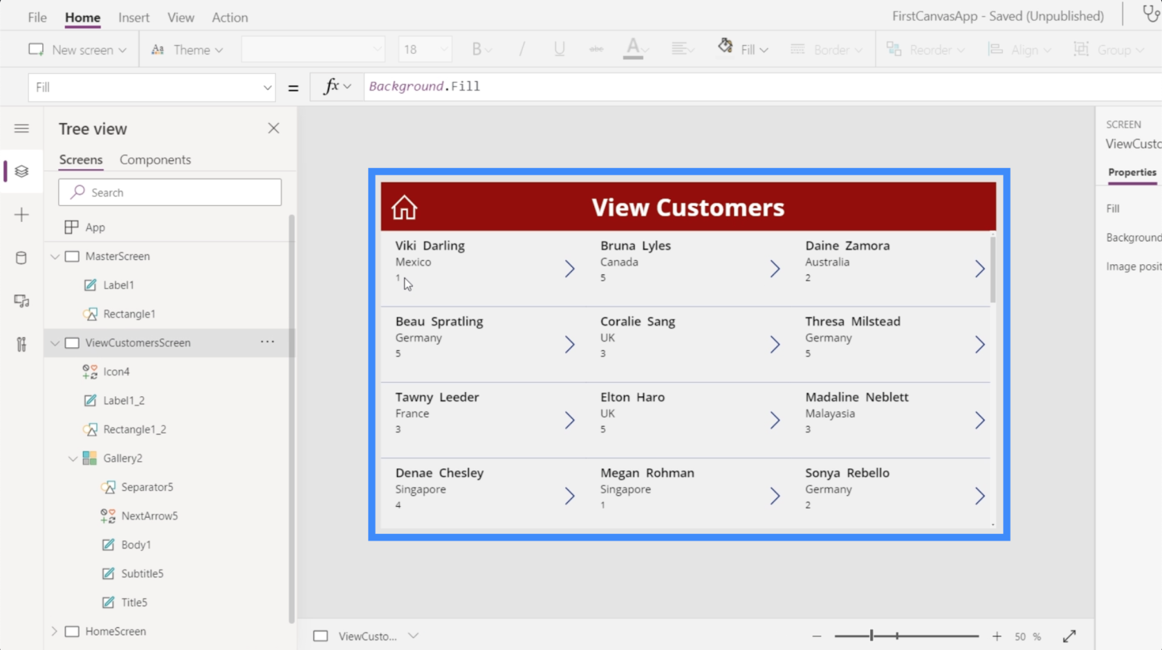 PowerApps-hakukenttä: lisääminen ja mukauttaminen