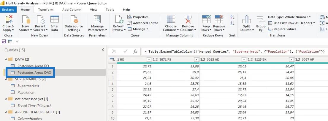 Huff Gravity Model Analyse i Lucky Templates