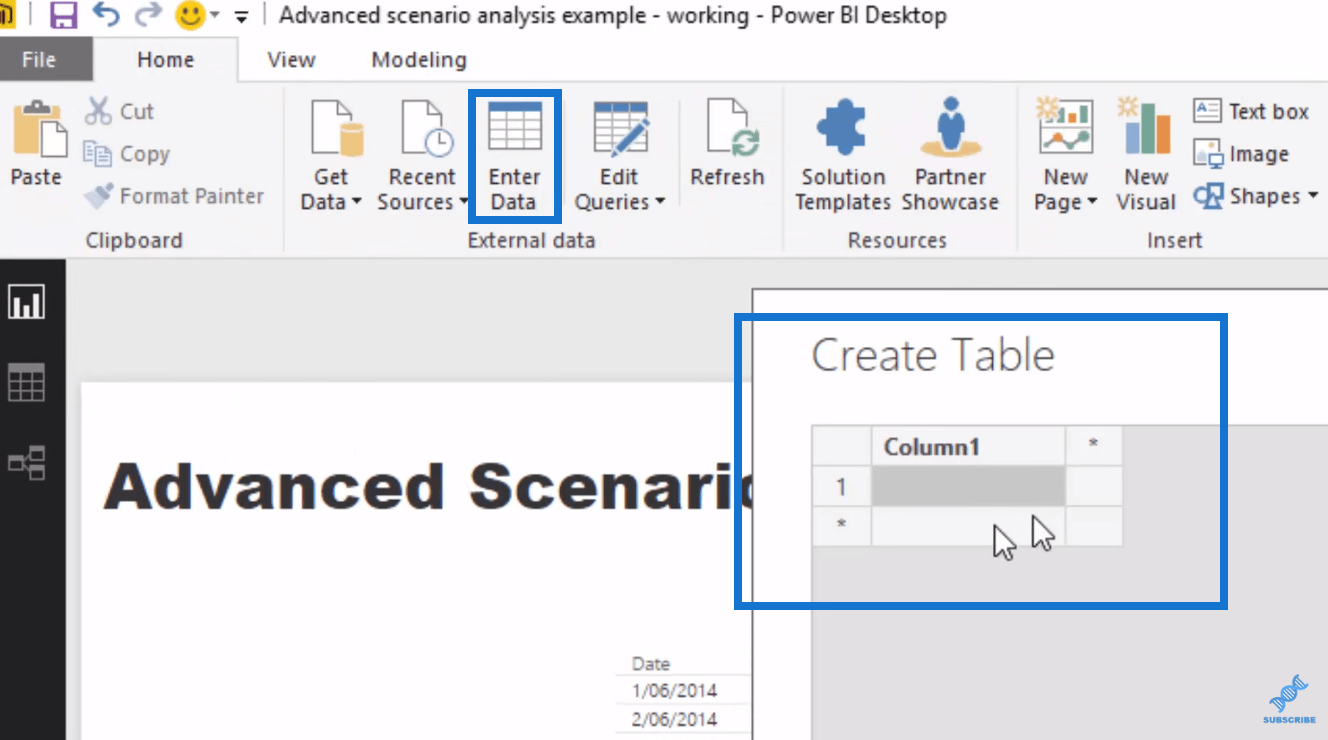 LuckyTemplates-datamodell for avansert scenarieanalyse ved bruk av DAX