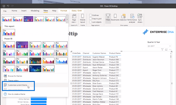 Farvetema i LuckyTemplates-rapporter – tips og teknikker