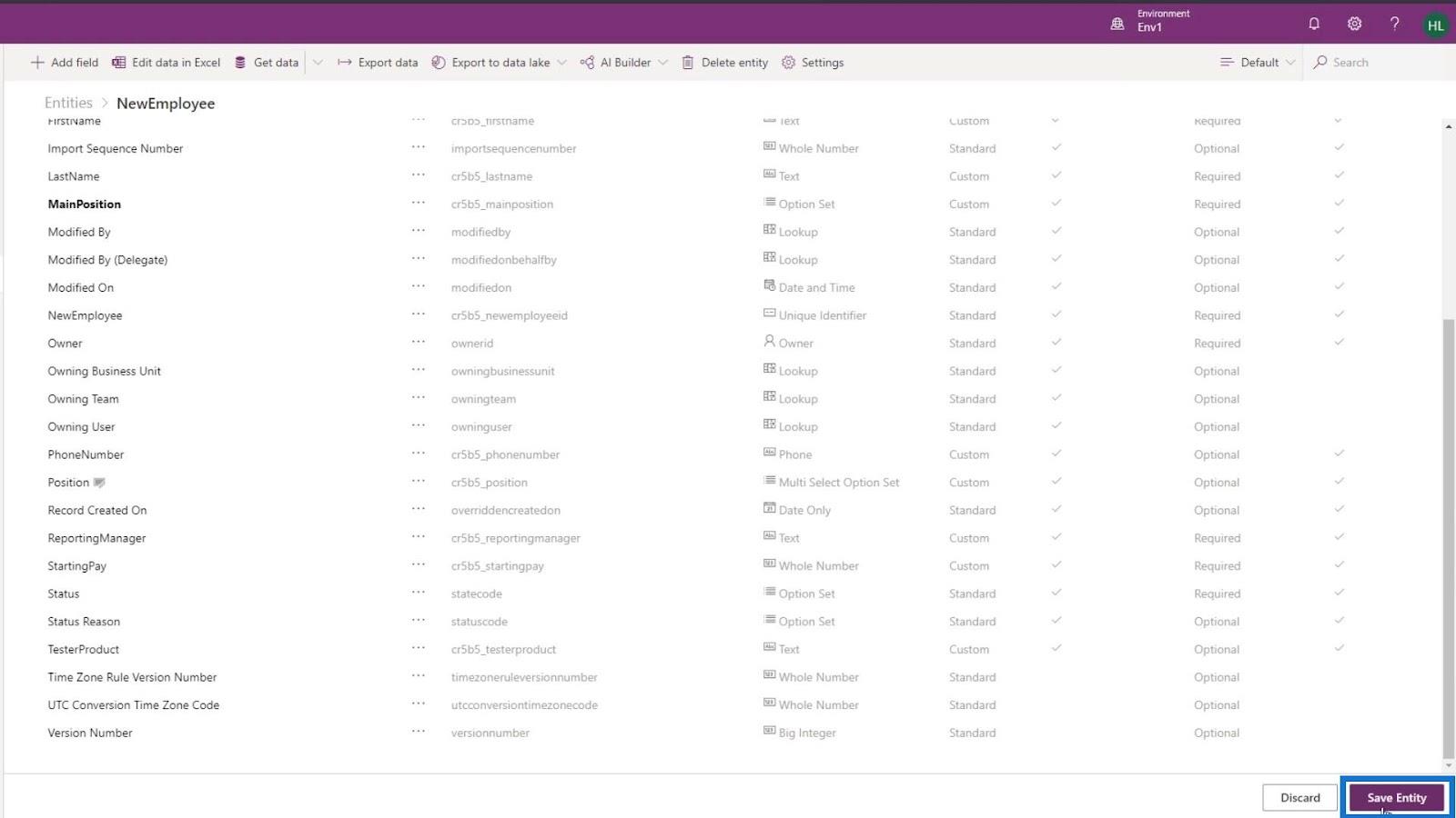 PowerApps űrlap: Mezők hozzáadása és módosítása