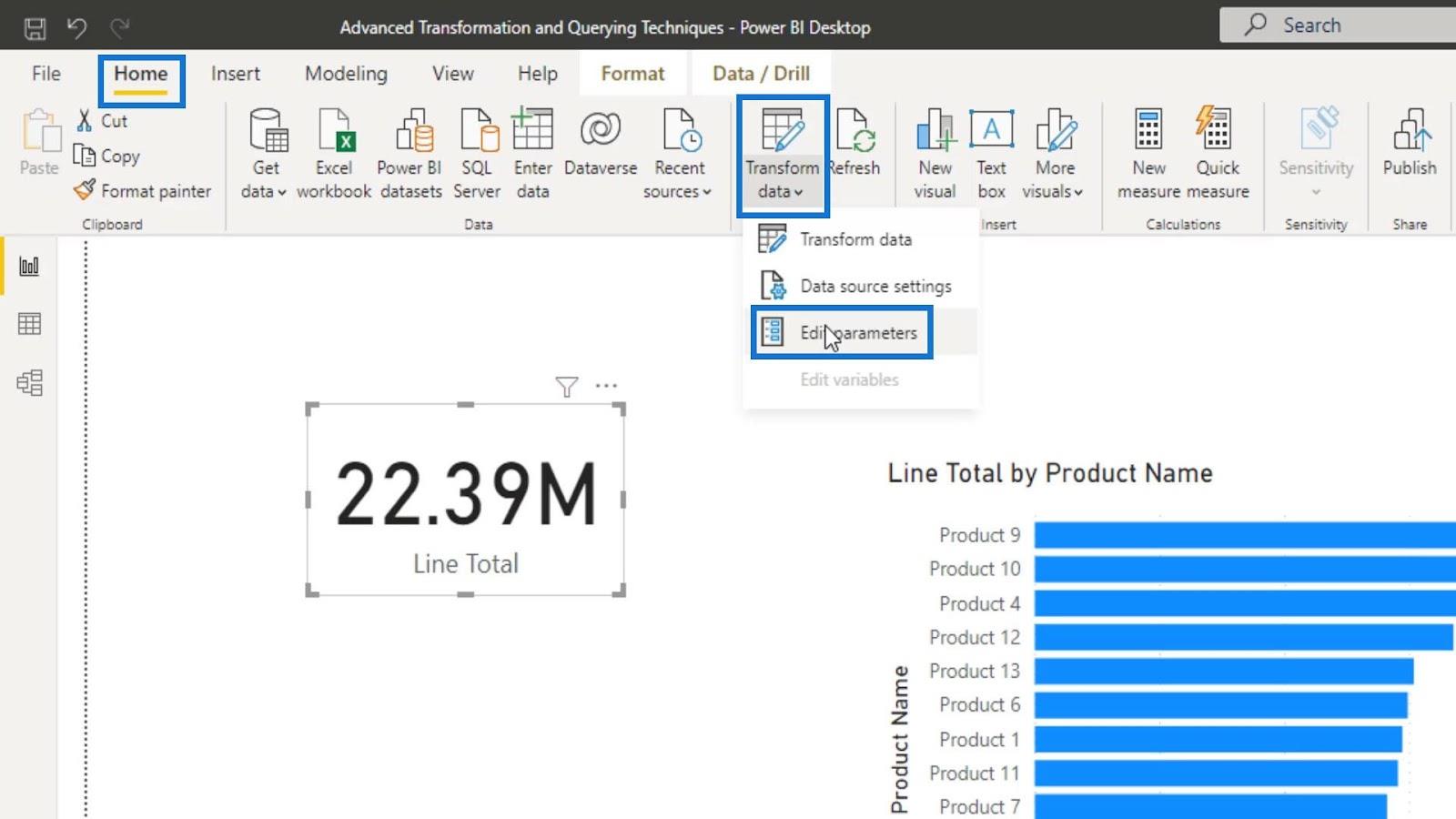 LuckyTemplates Parameters Via Query Editor