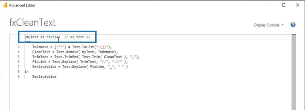 Створення спеціальної функції очищення тексту в Power Query