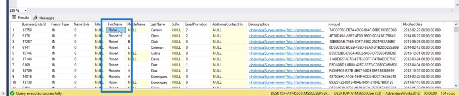 Suodata SQL:ssä käyttämällä IN, NOT IN, LIKE ja NOT LIKE