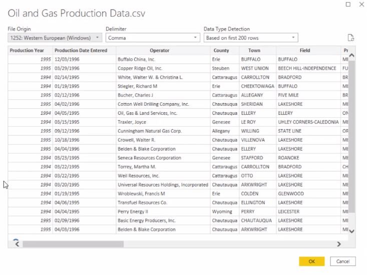 Endre datoformater ved hjelp av Power Query Editor