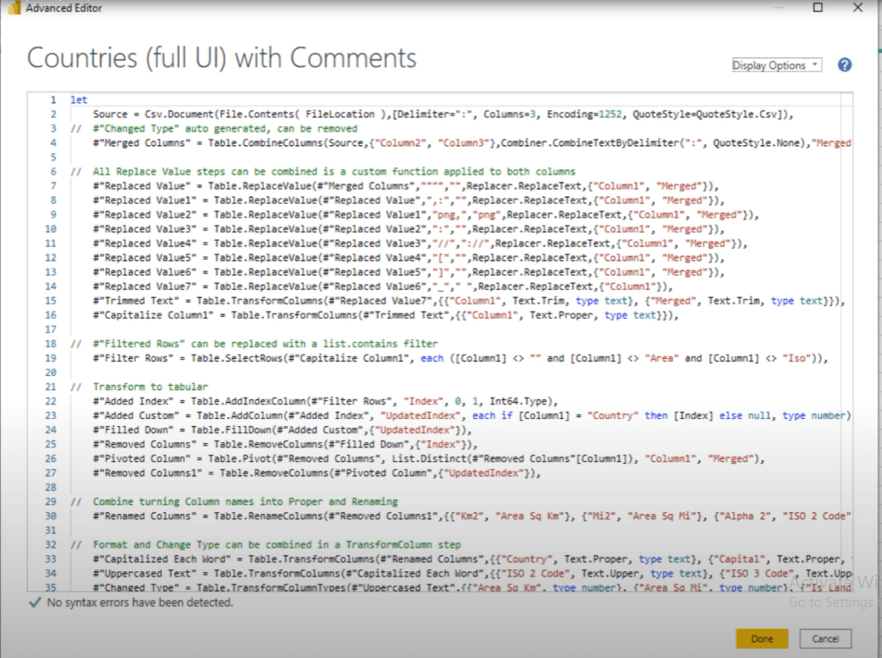 Dimensjonstabell i en tekstfil: Power Query Solution