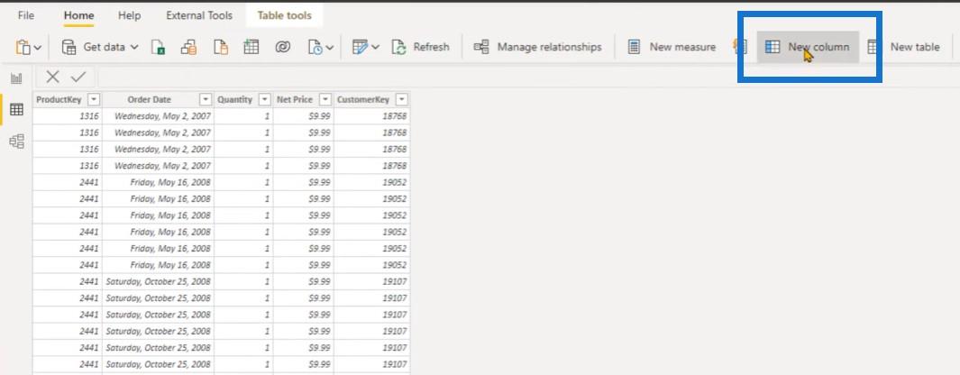 Utökade tabeller i LuckyTemplates