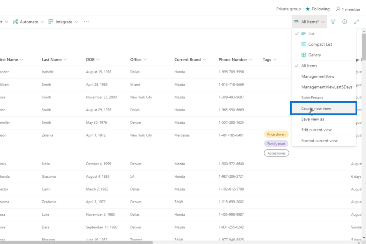 SharePoint-listans kalendervy