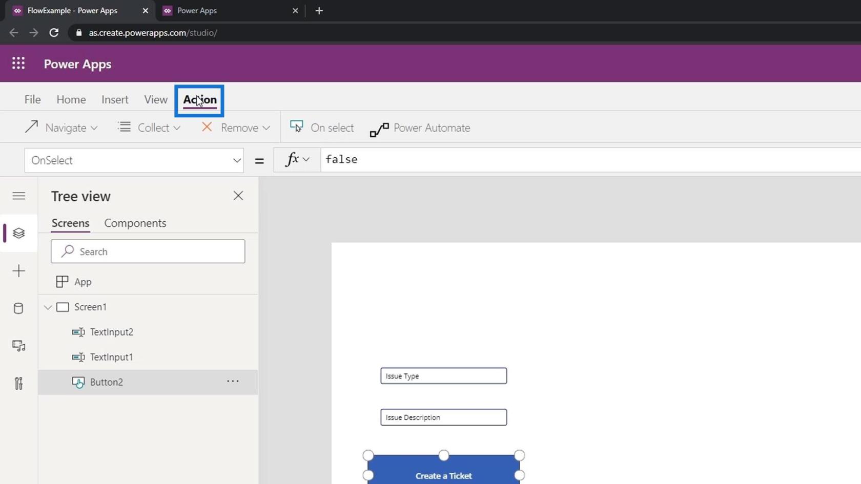 PowerApps-integration i Microsoft Power Automate