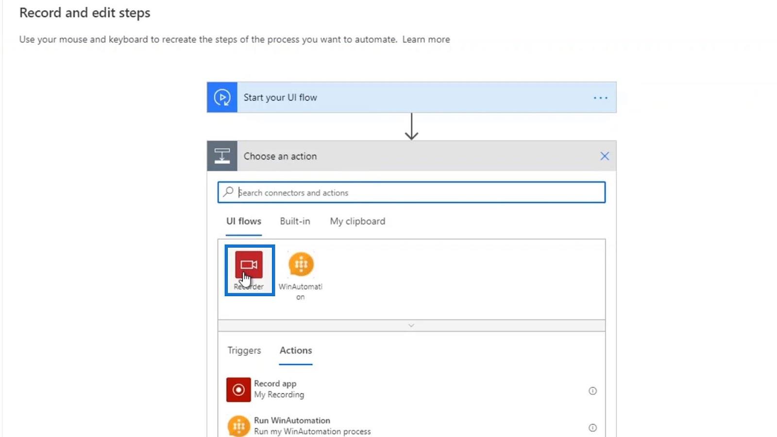 UI-flowoutput i Power Automate