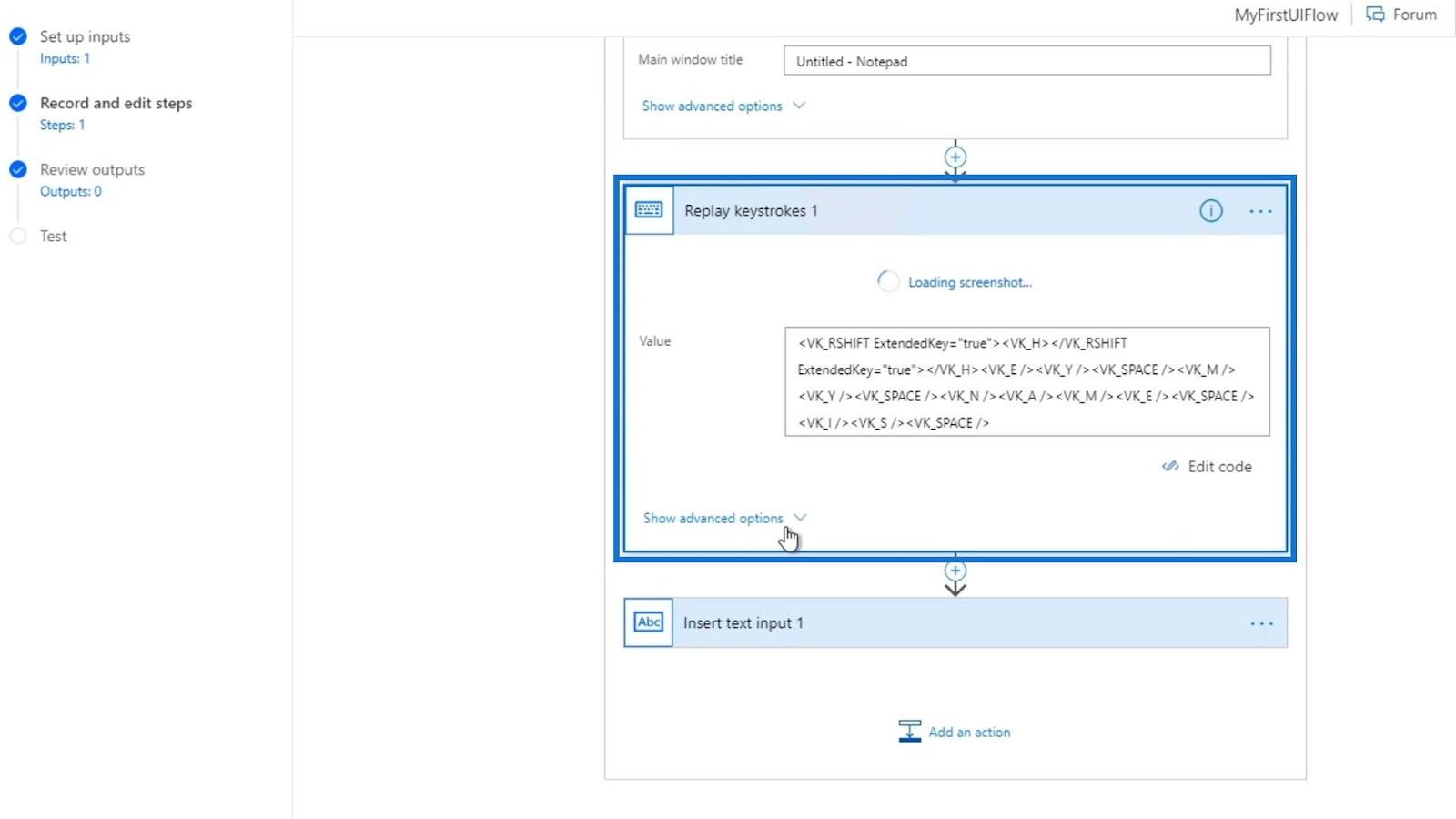 UI Flow-input i Microsoft Power Automate