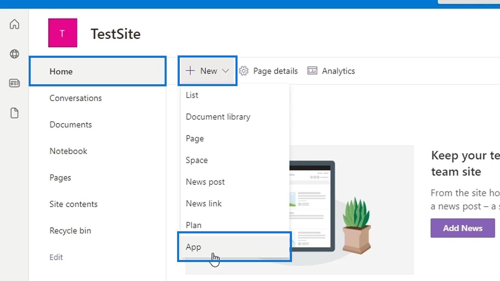 Tilføjelse af dokumentbibliotek i SharePoint