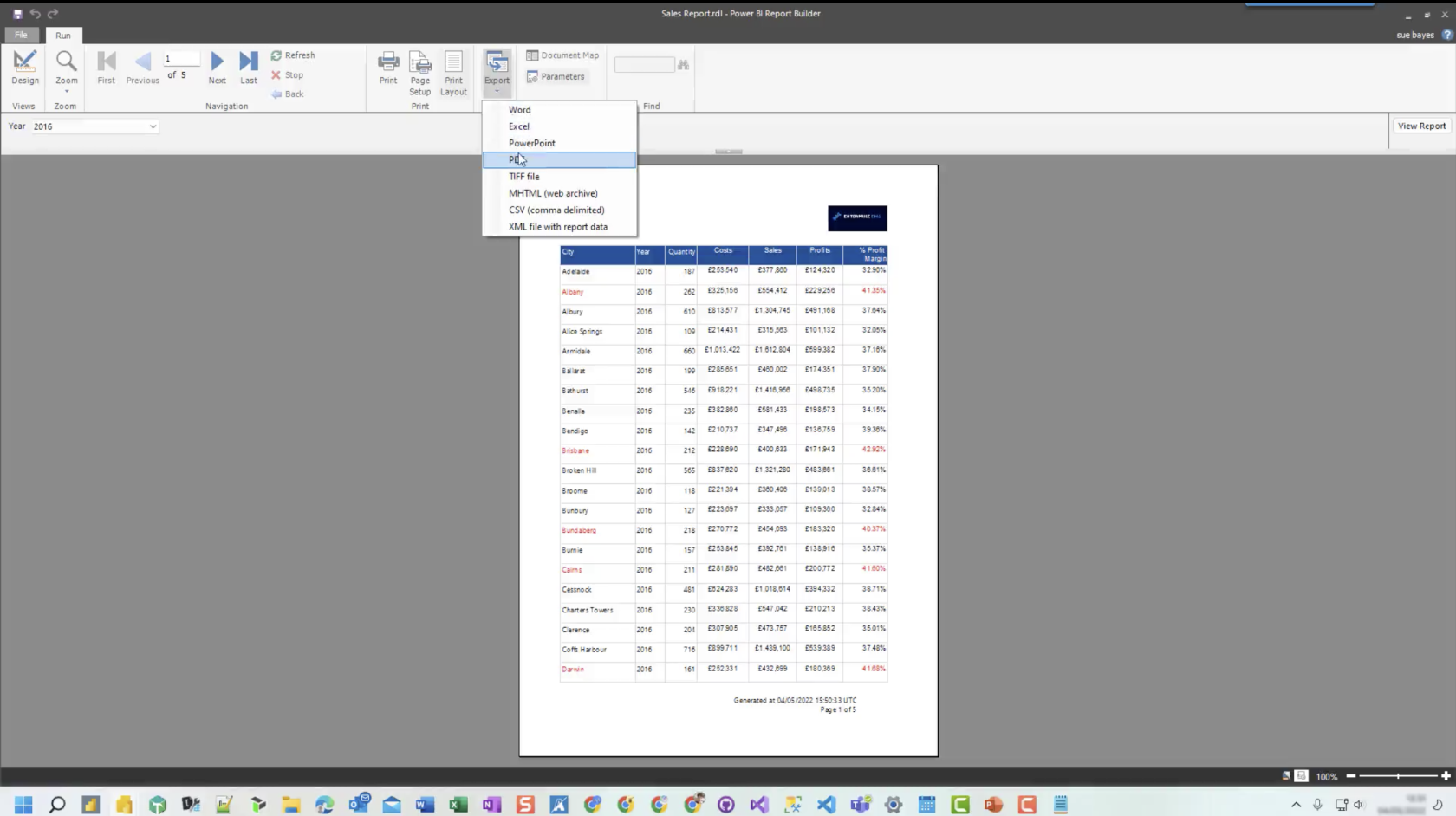 Rapportbygger i LuckyTemplates: Formatering af objekter og visualiseringer