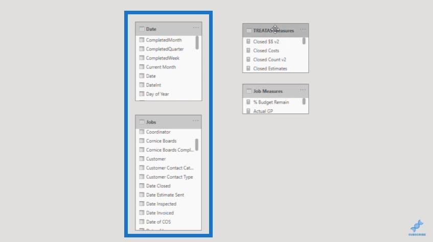 Oprettelse af måletabeller og undermapper i LuckyTemplates