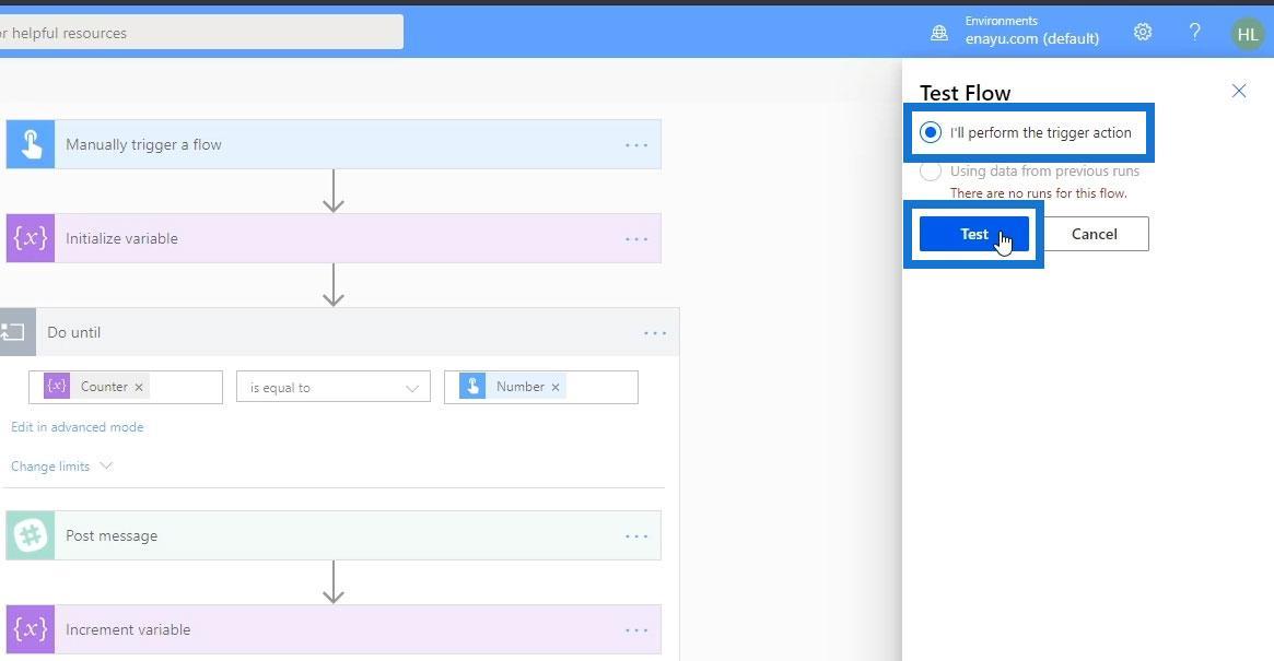 Do Until Loop Control у Power Automate