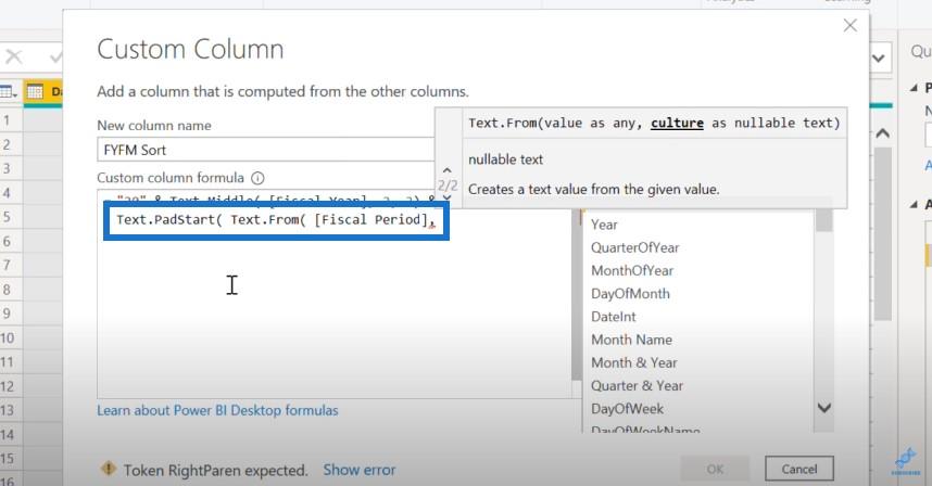 Sortering av datumtabellkolumner i LuckyTemplates