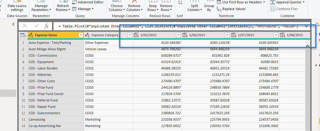 Unpivot and Pivot Basics in LuckyTemplates – Query Editor Review