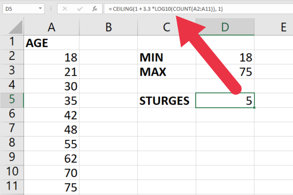 Як знайти ширину класу в Excel: короткий посібник