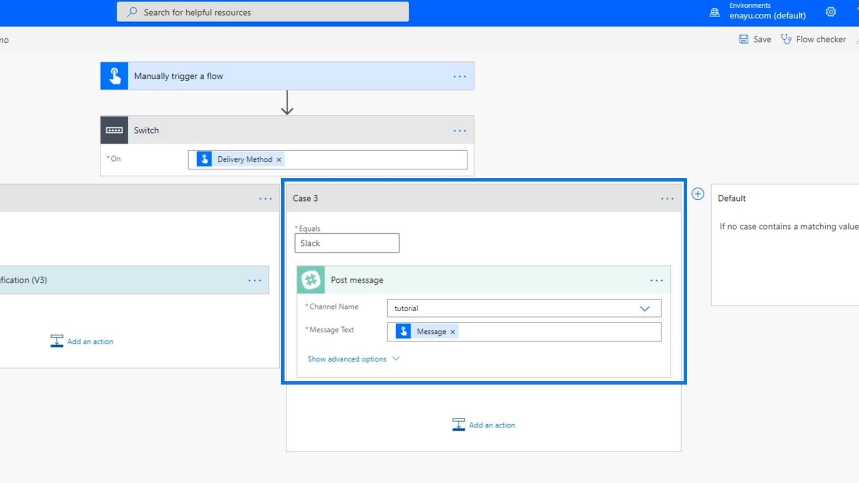 Power Automate Switch Control Action i arbeidsflyter