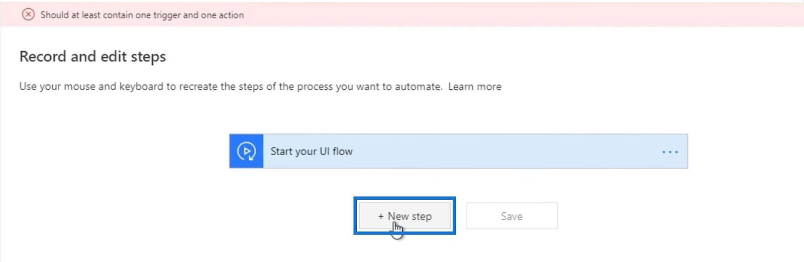 UI Flow bemenetek a Microsoft Power Automate-ban