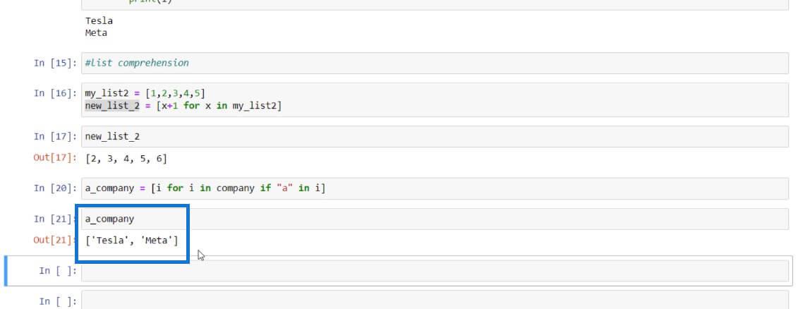 Python List és For Loop LuckyTemplatesben