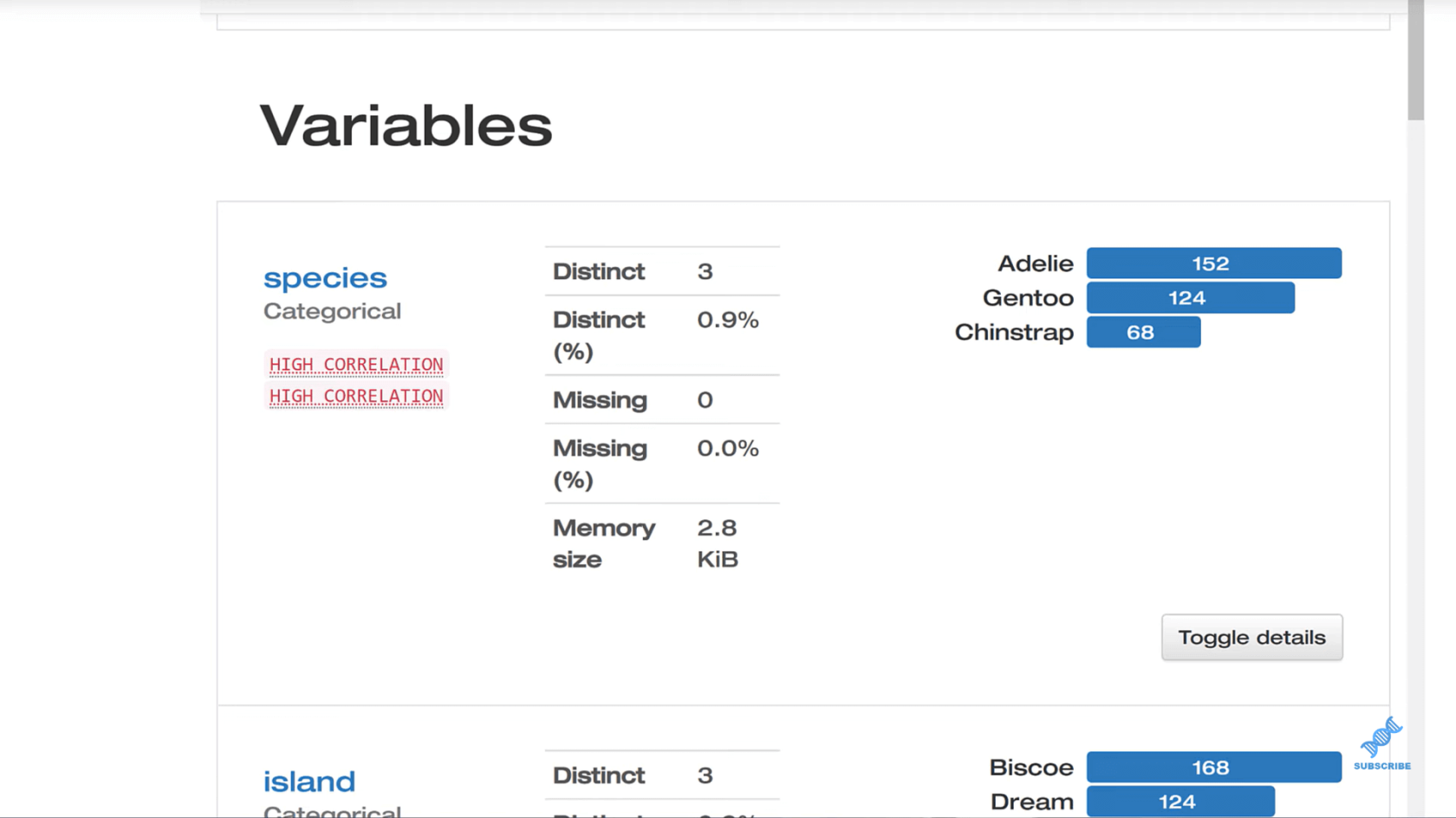 Datasæt i pandaer med profilrapport() |  Python i LuckyTemplates