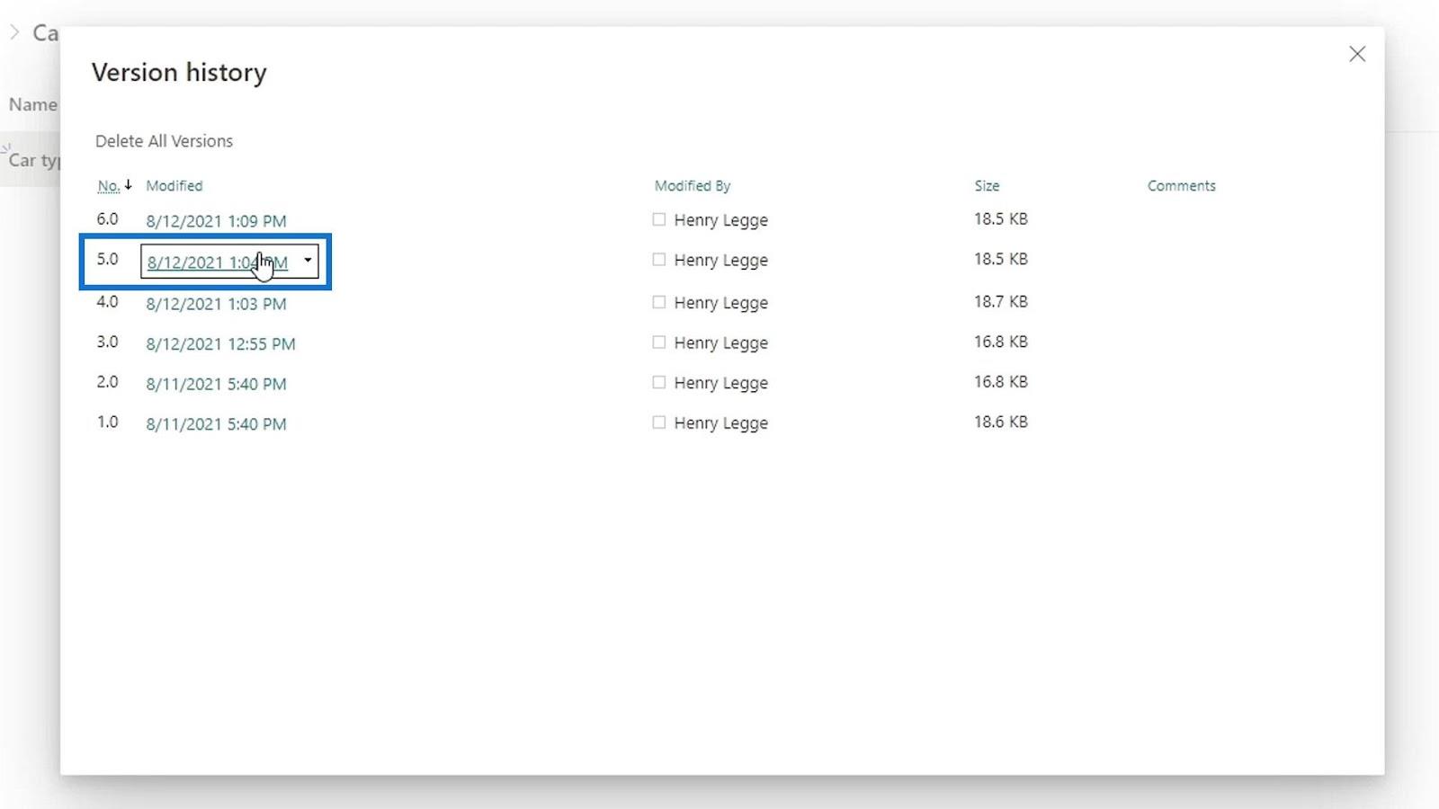 Versionering i SharePoint-dokumentbibliotek