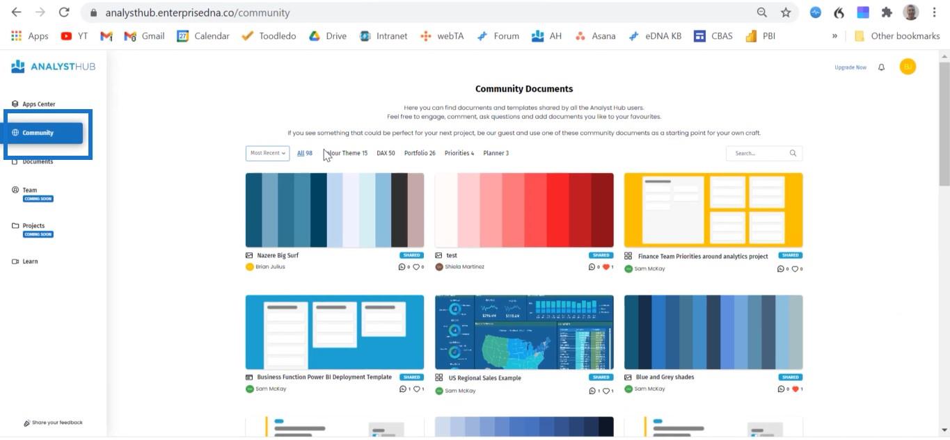 Øk fargepaletten din via Analyst Hub-fellesskapet