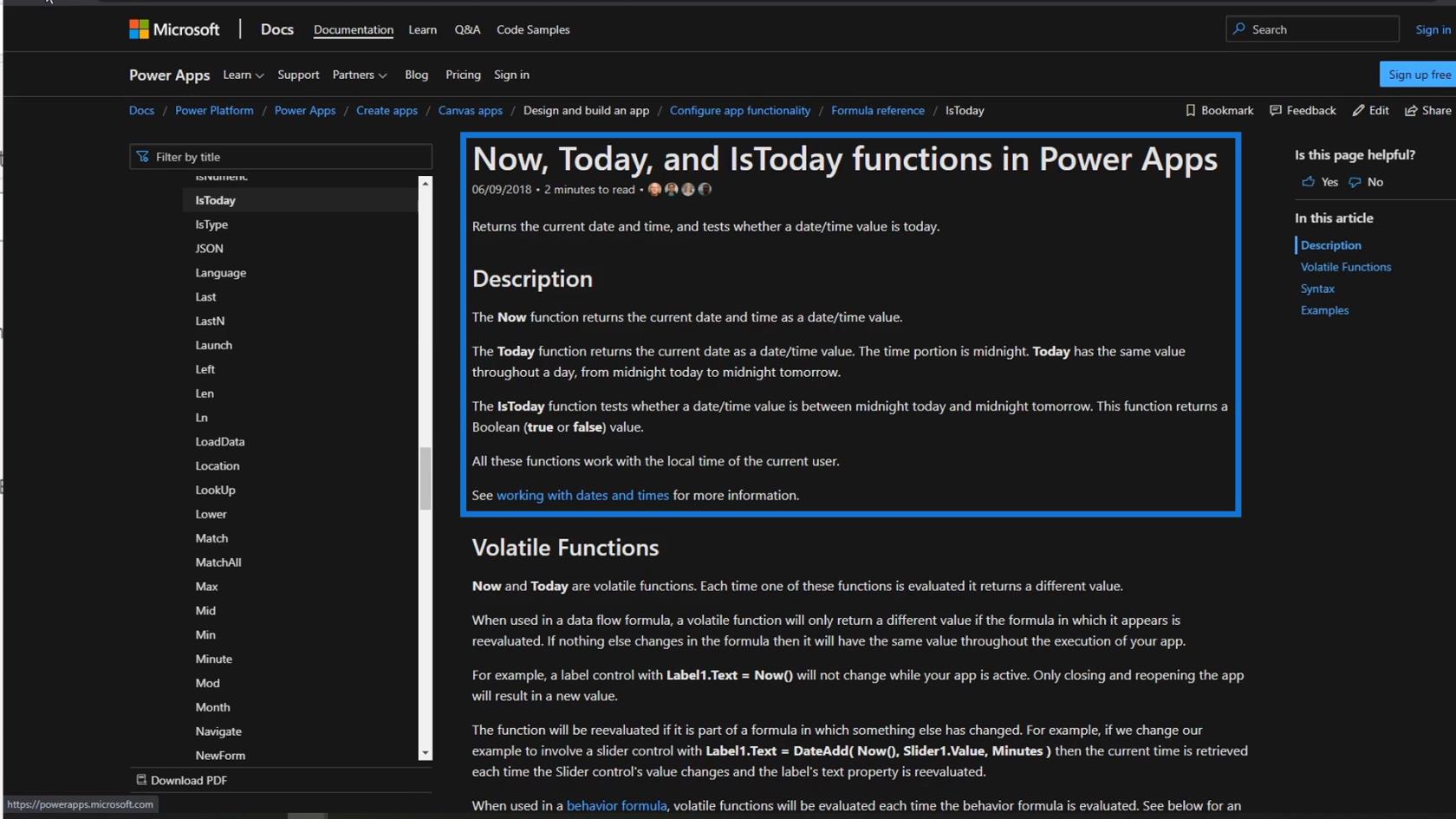 PowerApps funktioner och formler |  En introduktion