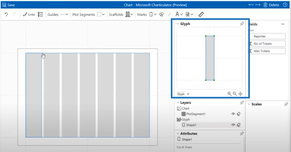 Formater diagrammer betinget ved hjelp av Charticulator