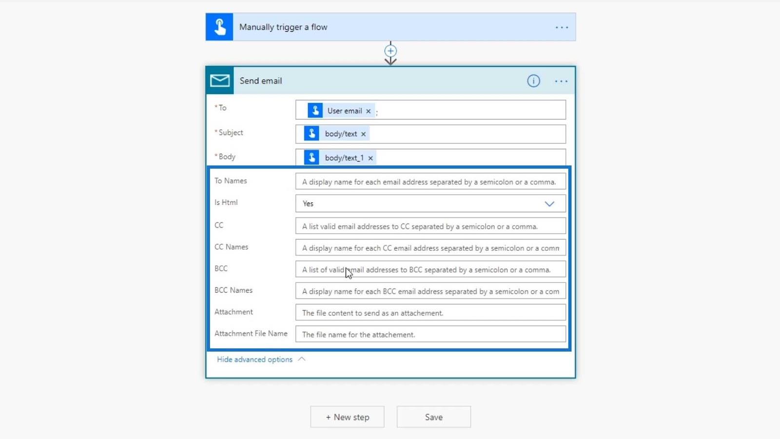 Flowdiagrammer og flowdetaljeside i Power Automate