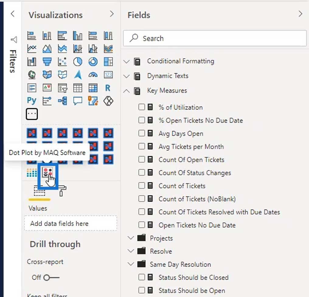 Punktplott-grafer i LuckyTemplates: Custom Visualization