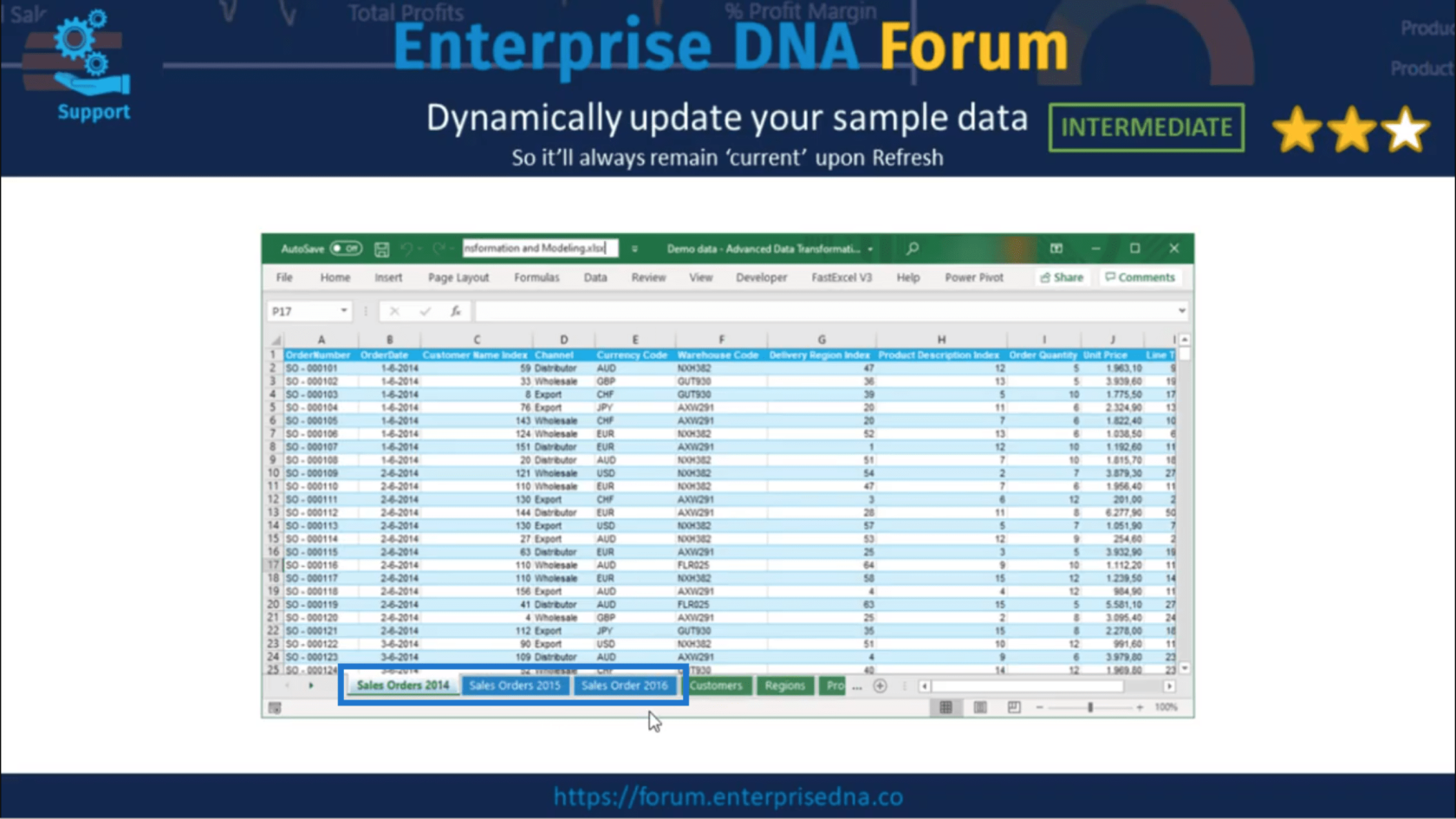 Opret et permanent opdateret øvelsesdatasæt i LuckyTemplates