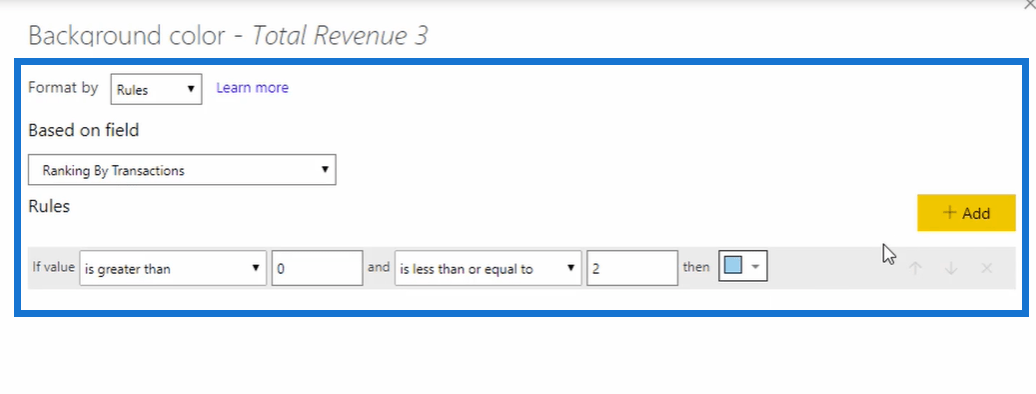 Brugerdefinerede betingede formateringsteknikker i LuckyTemplates