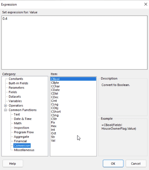 Sådan sorteres og filtreres diagram i Report Builder