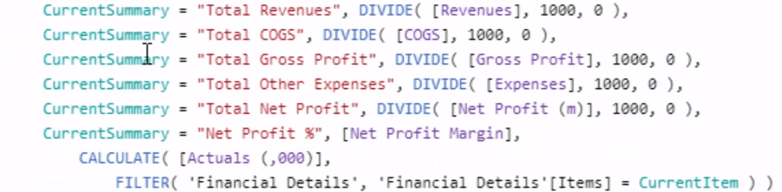 LuckyTemplates finansiell rapportering: Allokering av resultater til maler på hver enkelt rad