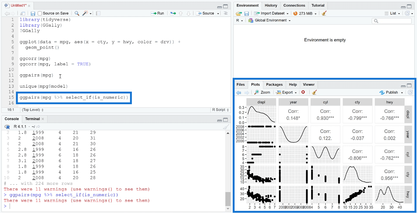 Opret bivariate visualiseringer i R ved hjælp af Ggplot2