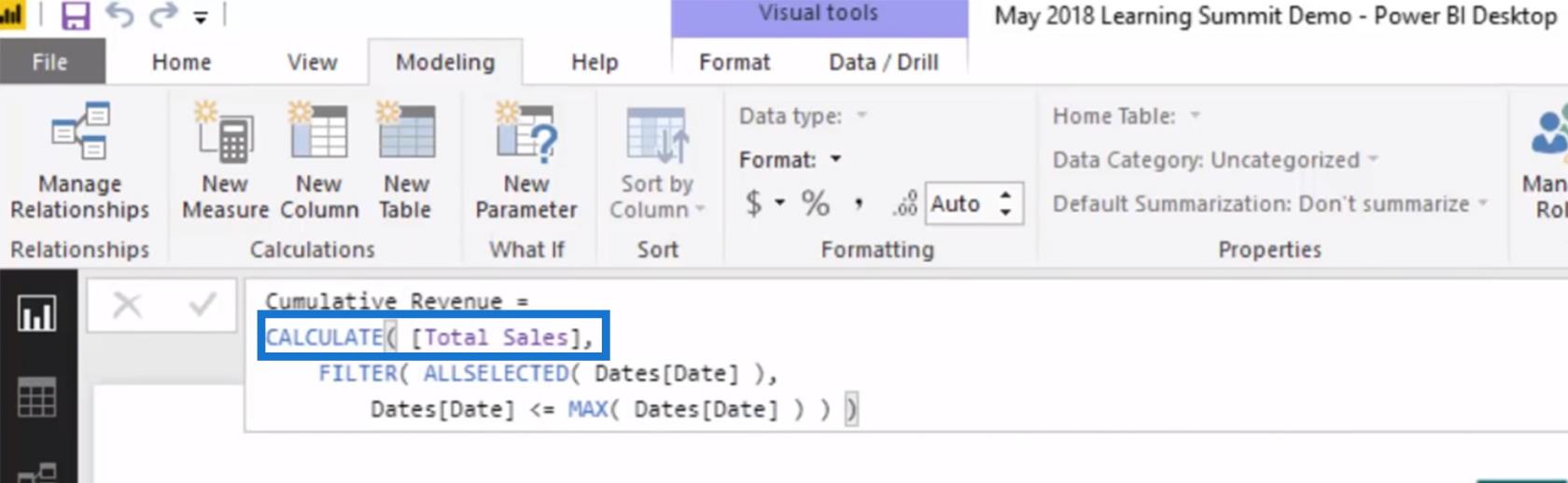 Beräkna dynamiskt A Lucky Templates Running Total Eller Kumulativ Summa