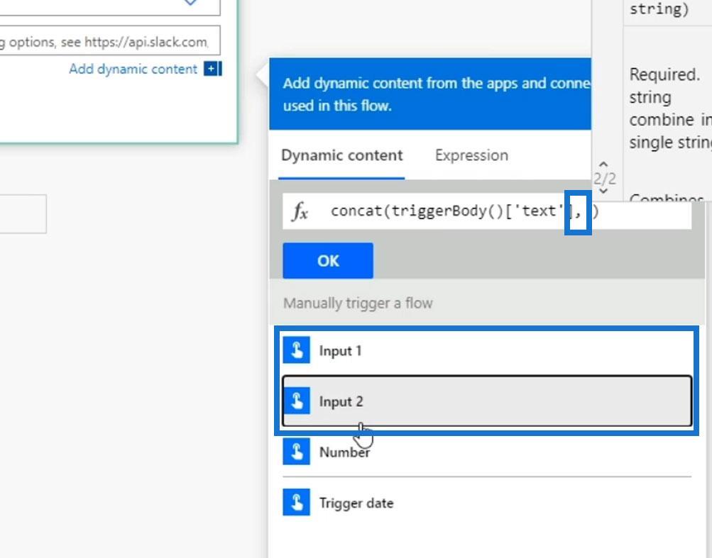 Microsoft Flow String Functions: Concat ja Replace