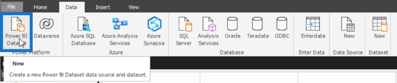 Hur man importerar datamängder till rapportbyggaren