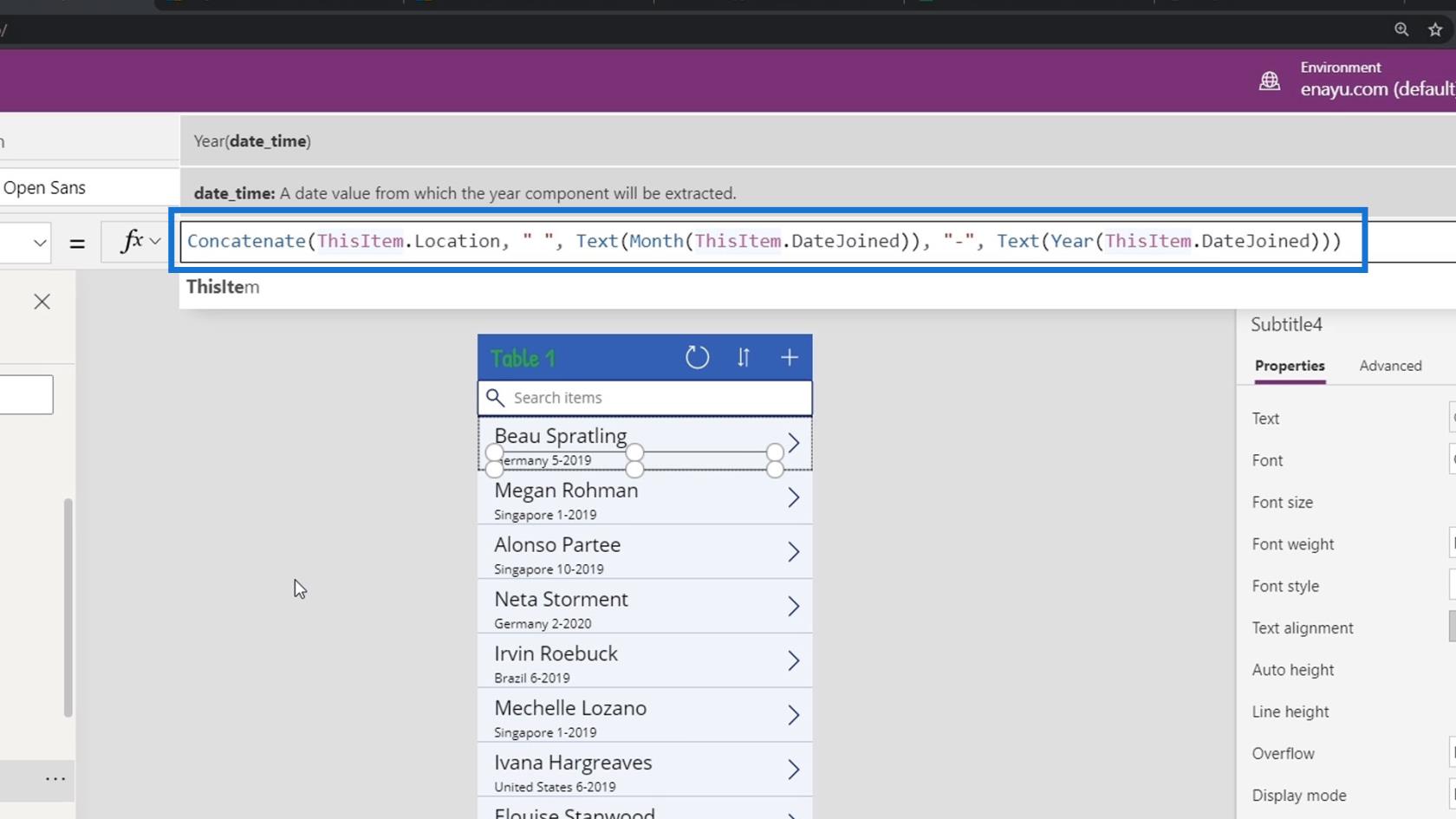 PowerApps funktioner och formler |  En introduktion