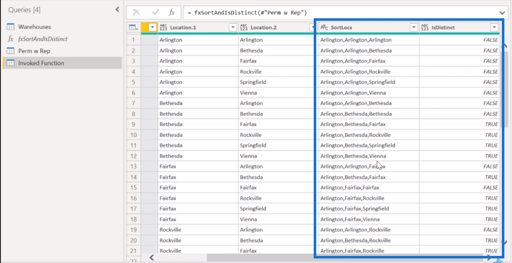 Kombinatorisk analyse ved hjelp av Power Query i LuckyTemplates