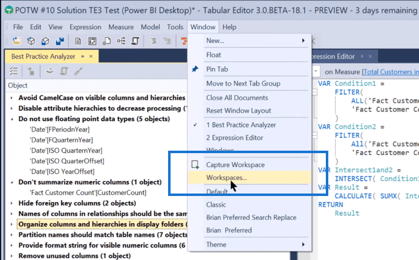 Tabellredigerare LuckyTemplates: Version 3 granskning och handledning