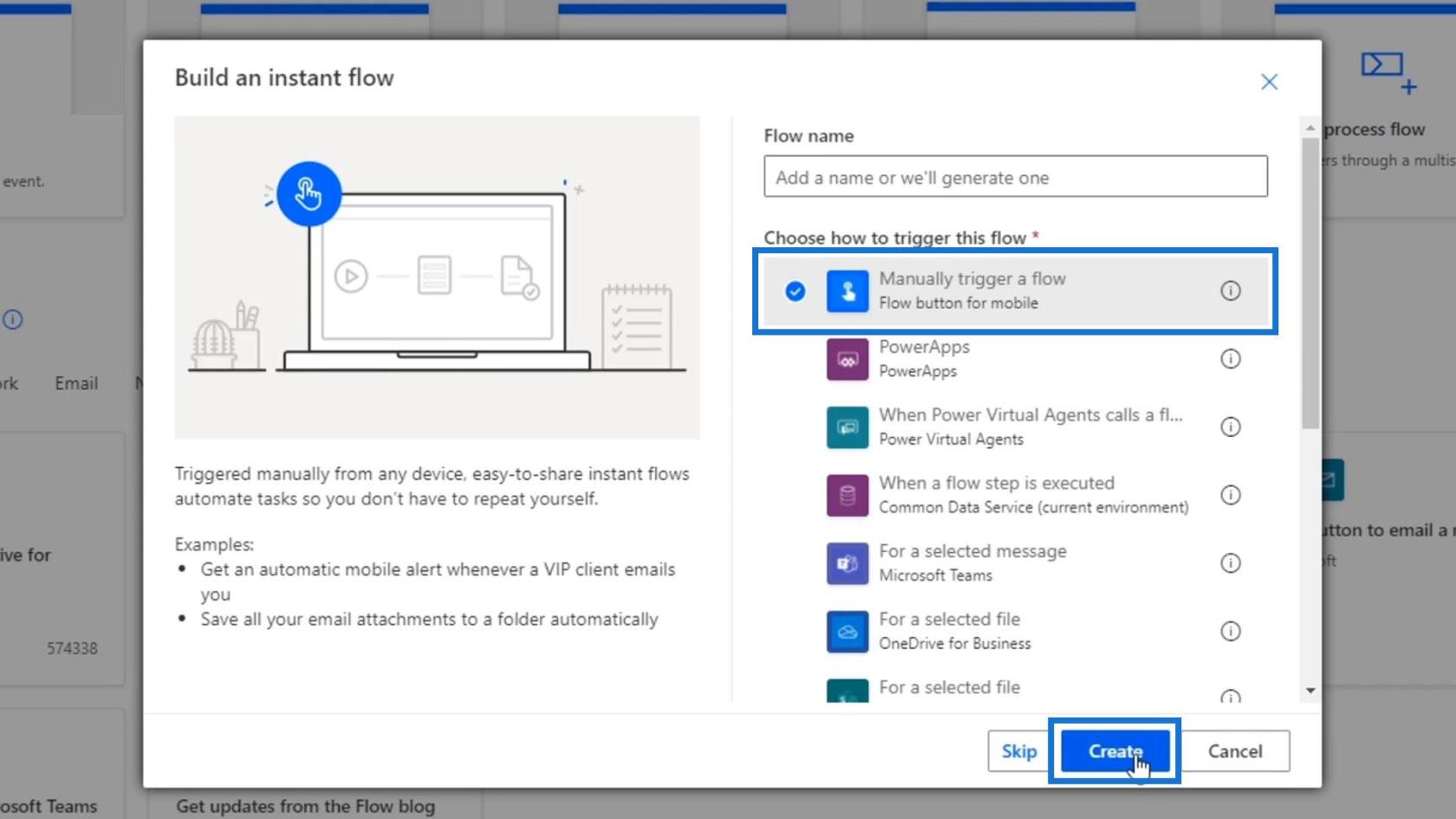 Vstupy pracovného toku v Microsoft Power Automate